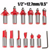 12pcs Woodworking Router Bit Cutter Tungsten Carbide Rotary Tool Set