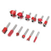 12pcs Woodworking Router Bit Cutter Tungsten Carbide Rotary Tool Set