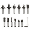 12pcs Woodworking Router Bit Cutter Tungsten Carbide Rotary Tool Set