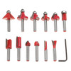12pcs Woodworking Router Bit Cutter Tungsten Carbide Rotary Tool Set