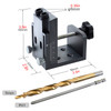 Pocket Hole Locate Punch Jig Kit Hole Puncher with 9mm Step Drilling Bit Woodwork Tool Set