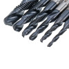 Drillpro HRC89 M3-M10 Combination Drill Tap Bit Set TiAlN Coated Deburr Countersink Drill Bits