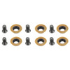 Drillpro 115mm Wood Carving Disc Titanium Coated 6 Round Carbide Inserts Angle Grinder Disc Wood Shaping Disc Woodworking Cutting Disc