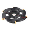 Drillpro 115mm Wood Carving Disc Titanium Coated 6 Round Carbide Inserts Angle Grinder Disc Wood Shaping Disc Woodworking Cutting Disc