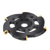 Drillpro 115mm Wood Carving Disc Titanium Coated 6 Round Carbide Inserts Angle Grinder Disc Wood Shaping Disc Woodworking Cutting Disc