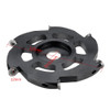 Drillpro 115mm Wood Carving Disc 6 Carbide Inserts Angle Grinder Disc Wood Shaping Disc Woodworking Cutting Disc