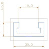 Drillpro Miter Track Stop Square Handle for T-Slot T-Track Woodworking Tool