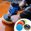 Drillpro 7pcs 3/5/6/7 Inch Car Polishing Pad Set Sponge Wheel Polisher Auto Accessories