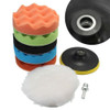 Drillpro 7pcs 3/5/6/7 Inch Car Polishing Pad Set Sponge Wheel Polisher Auto Accessories