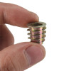 M8 Zinc Alloy Steel Furniture Hex Drive Head Nut Screws Threaded Wood Insert