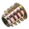 M8 Zinc Alloy Steel Furniture Hex Drive Head Nut Screws Threaded Wood Insert