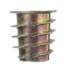 M8 Zinc Alloy Steel Furniture Hex Drive Head Nut Screws Threaded Wood Insert