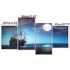 Modern Canvas Print Painting Picture Home Decor Blue Sea Boat Wall Art Framed Paper