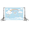 7x5ft Rainbow Smile Clouds Thin Vinyl Photography Backdrop Background Studio Photo Prop