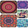 Honana BX-29 40x60cm 3D Painting Spiral Pattern Coral Fleece Mat Absorbent Bathroom Anti Slip Carpet