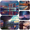 Honana BX-31 40x60cm 3D Painting City Pattern Coral Fleece Mat Absorbent Bathroom Anti Slip Carpet