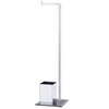 Free Standing Toilet Brush Holder with Paper Roll Holder