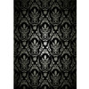 1.5x2.1m Photography Retro Damask Cloth Studio Props Background Vinyl Black