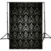 1.5x2.1m Photography Retro Damask Cloth Studio Props Background Vinyl Black
