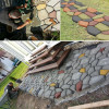 Garden DIY Plastic Path Maker Mold Manually Paving Courtyard Stone Road Cement Brick Mold Auxiliary Tools