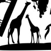 African Elephant Animals Wall Stickers Black Mural Home Decal Removable Art Vinyl Room Decor DIY