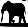 African Elephant Animals Wall Stickers Black Mural Home Decal Removable Art Vinyl Room Decor DIY