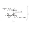 71X30CM If You Believe English Letter Wall Stickers Home Bedroom Decoration