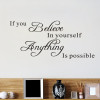 71X30CM If You Believe English Letter Wall Stickers Home Bedroom Decoration