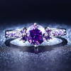 Purple Amethyst Solitaire Ring Purple Amethyst Solitaire Ring