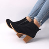 Hot Autumn Winter Women Boots Solid European Ladies shoes  boots Suede Leather ankle boots with thick scrub size 35-41