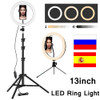 13inch LED Selfie Ring Light With Tripod Photography Lights Ring Lamp Dimmable Makeup Photo Studio Ringlight for Youtube Video