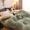 Quilt    Winter Blanket  Double-sided Velvet Quilt   Cashmere   Cotton  Warm  Four Seasons Plush Comforter