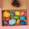 16 Piece Nordic Style Stacking Wooden Stones Set Balancing Blocks Block Natural Wood Toy Open-ended Educational Montessori Toy