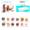 16 Piece Nordic Style Stacking Wooden Stones Set Balancing Blocks Block Natural Wood Toy Open-ended Educational Montessori Toy