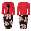 Fantaist Women Fall One Piece Patchwork Floral Print Elegant Business Party Formal Office Plus Size Bodycon Pencil Work Dresses Fantaist Women Fall One Piece Patchwork Floral Print Elegant Business Party Formal Office Plus Size Bodycon Pencil Work Dresses