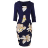 Fantaist Women Fall One Piece Patchwork Floral Print Elegant Business Party Formal Office Plus Size Bodycon Pencil Work Dresses Fantaist Women Fall One Piece Patchwork Floral Print Elegant Business Party Formal Office Plus Size Bodycon Pencil Work Dresses