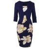 Fantaist Women Fall One Piece Patchwork Floral Print Elegant Business Party Formal Office Plus Size Bodycon Pencil Work Dresses Fantaist Women Fall One Piece Patchwork Floral Print Elegant Business Party Formal Office Plus Size Bodycon Pencil Work Dresses