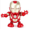 Dance Iron Man Action Figure Toy LED Flashlight with Sound Avengers Iron Man Hero Electronic Toy
