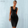 ADYCE Summer Women Bandage Dress Vestidos Verano 2019 Orange Red Tank Sexy Deep V-Neck Sleeveless Bodycon Celebrity Party Dress
