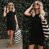 2019 Summer Short Sleeve Bodycon Irregular Dress Large Size Sexy Women Mini Boho Dresses Elegant Female Casual Beach Dress