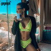 Gagaopt Women Lingerie Sets Sexy Solid Transparent Floral Lace Bra Fashion See Through Patchwork Briefs