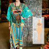 2020 New Plus Size Women Summer Beach Wear Kaftan Maxi Dress Cotton Tunic Bohemian Printed Batwing Sleeve Long Dress Sarong N773