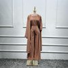 Three-piece Abaya Turkish Kimono Tops Pants Muslim Dress Abayas Hijab Robe Dubai Caftan Kaftan Islam Clothing For Women Djellaba