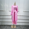 Three-piece Abaya Turkish Kimono Tops Pants Muslim Dress Abayas Hijab Robe Dubai Caftan Kaftan Islam Clothing For Women Djellaba