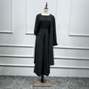Three-piece Abaya Turkish Kimono Tops Pants Muslim Dress Abayas Hijab Robe Dubai Caftan Kaftan Islam Clothing For Women Djellaba
