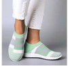 Summer Women Shoes Flying Woven Breathable Female Running Shoes Shoes Casual Sports Shoes Ladies Soft Bottom Mesh Mother Shoes