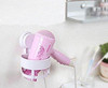 eLUUGIE Hair Dryer Wall Mounted Lock Suction Cup Hair Dryer Holder Hair Drier Storage Organizer Hair Blower Holder (Whtie) (White)