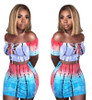 Women Two Piece Set Summer Lace up Crop Top and Skirt Set Tie Dye Pattern Printed T Shirts 2018 Casual Tracksuit 2 Piece Outfits