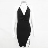 New Summer Women Sexy Chocker Cocktail Club Dresses Bandage Bodycon Cut Out Sleeveless V neck Party Short Mini Dress