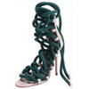 Handmade New arrival Ribbon Lace Up Women Ankle Boots Sexy High Heel Open Toe Cut Out Strappy Gladiator Heels Summer Booties